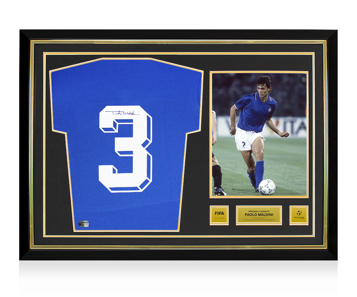 PAOLO MALDINI マルディーニ　直筆サイン入り写真 ICONS.com Paolo Maldini Signed Italy Photo: 1994 FIFA World Cup Final