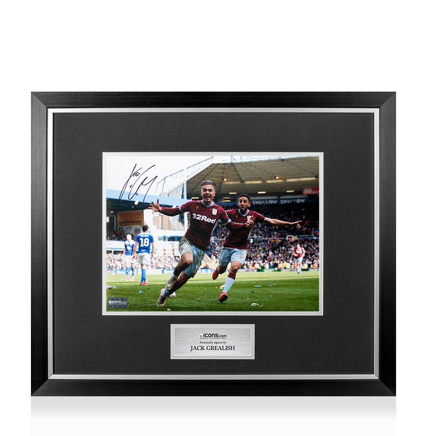 thumbnail image 2 of Jack Grealish Signed Photo – Aston Villa Soccer Print, Pre-Printed Autograph 2 of 4