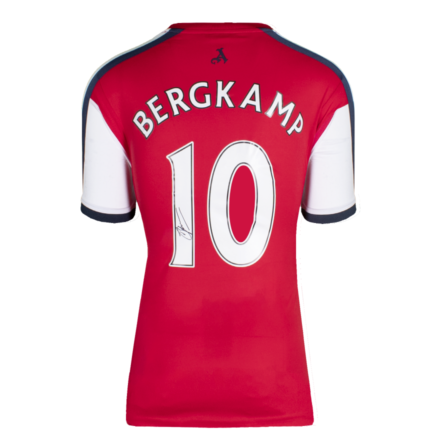 Dennis Bergkamp Back Signed Arsenal 2004-05 Home Shirt
