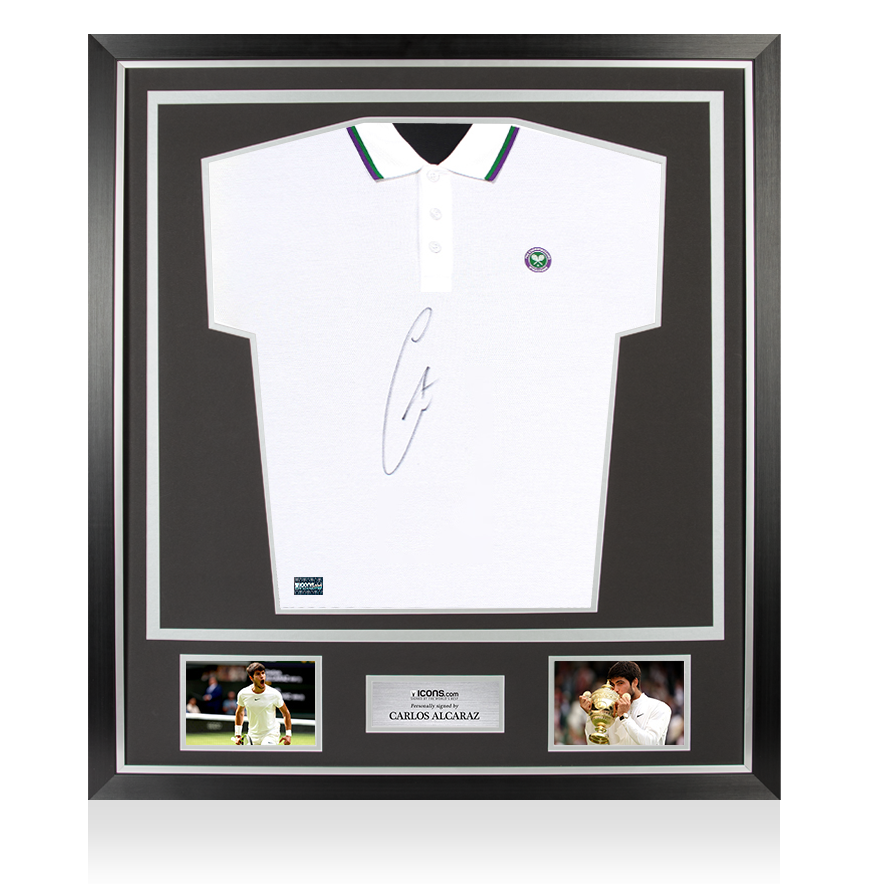Carlos Alcaraz Signed Wimbledon Polo Shirt - 