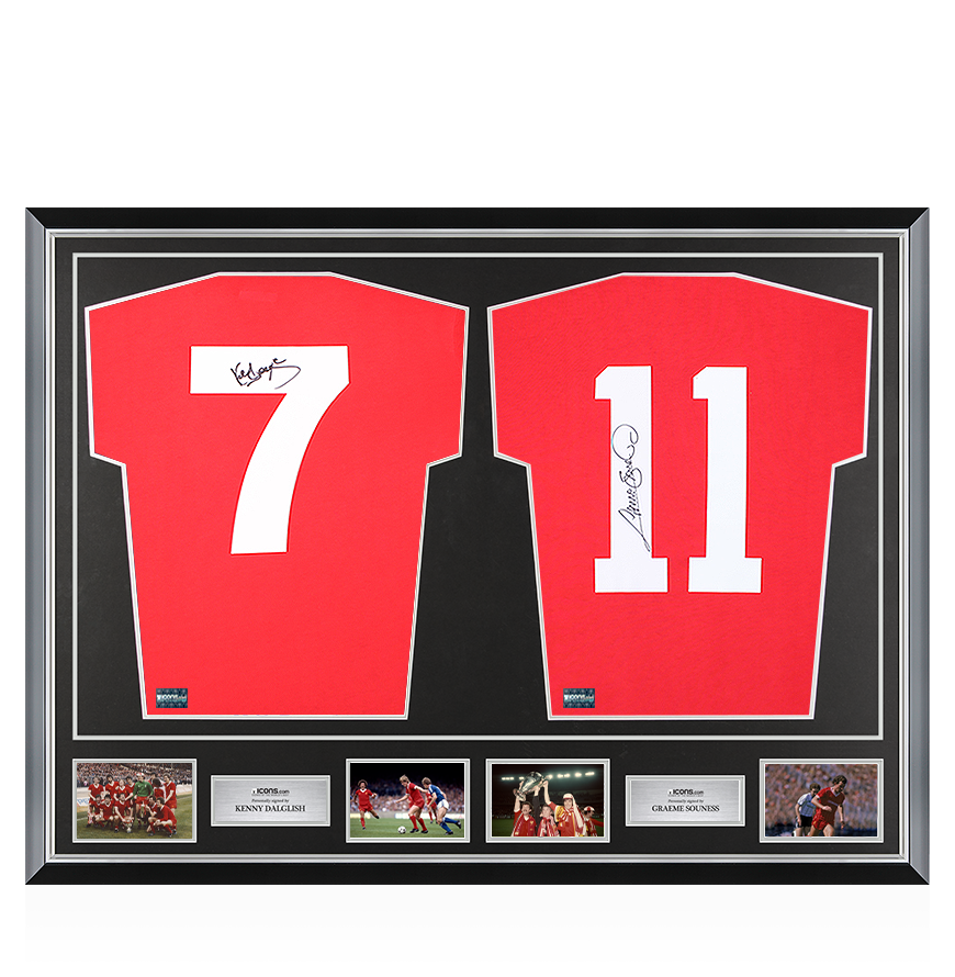 Cadre Photo Liverpool Dédicacé - Henderson, Klopp, Salah - 30,5x20,3cm - Cadeau Football