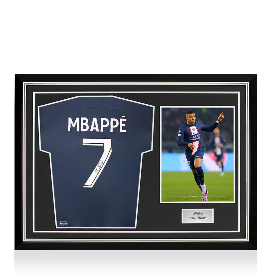 【Kylian Mbappe/キリアン・エンバペ】写真フレーム証明書付-1dc Paris Saint-Germain - Kylian Mbappe Photo Limited Signature
