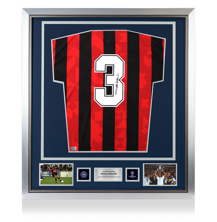 Paolo Maldini Official UEFA Champions League Front Signed