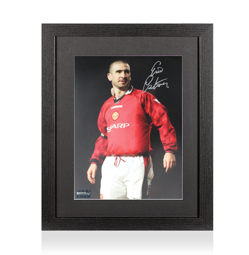 ERIC CANTONA  写真パネル Eric Cantona Signed Manchester United Photo: Goal vs