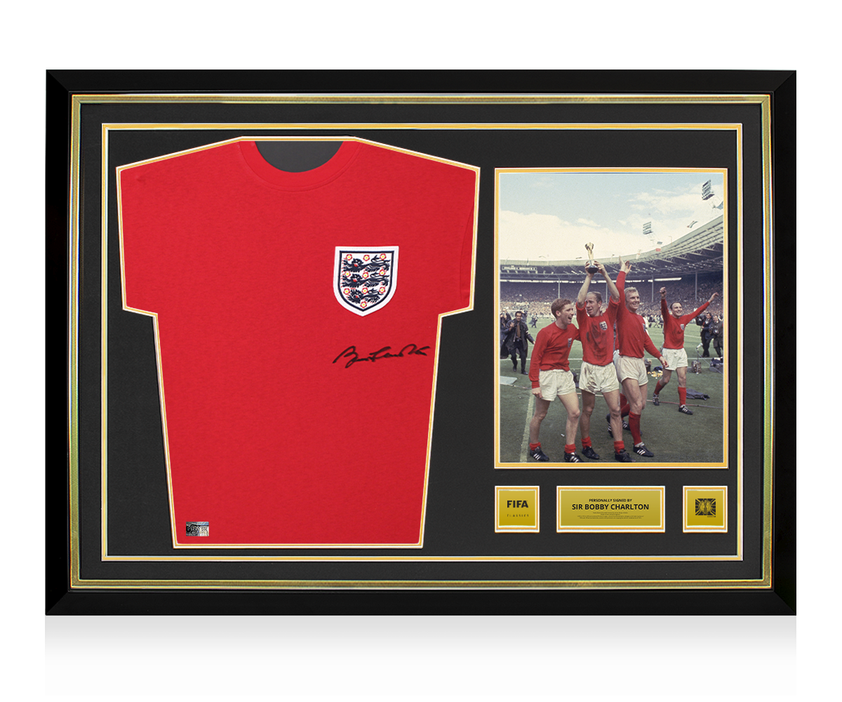 England 1966 Shirt Signed By Ten In Premium Frame: FIFA