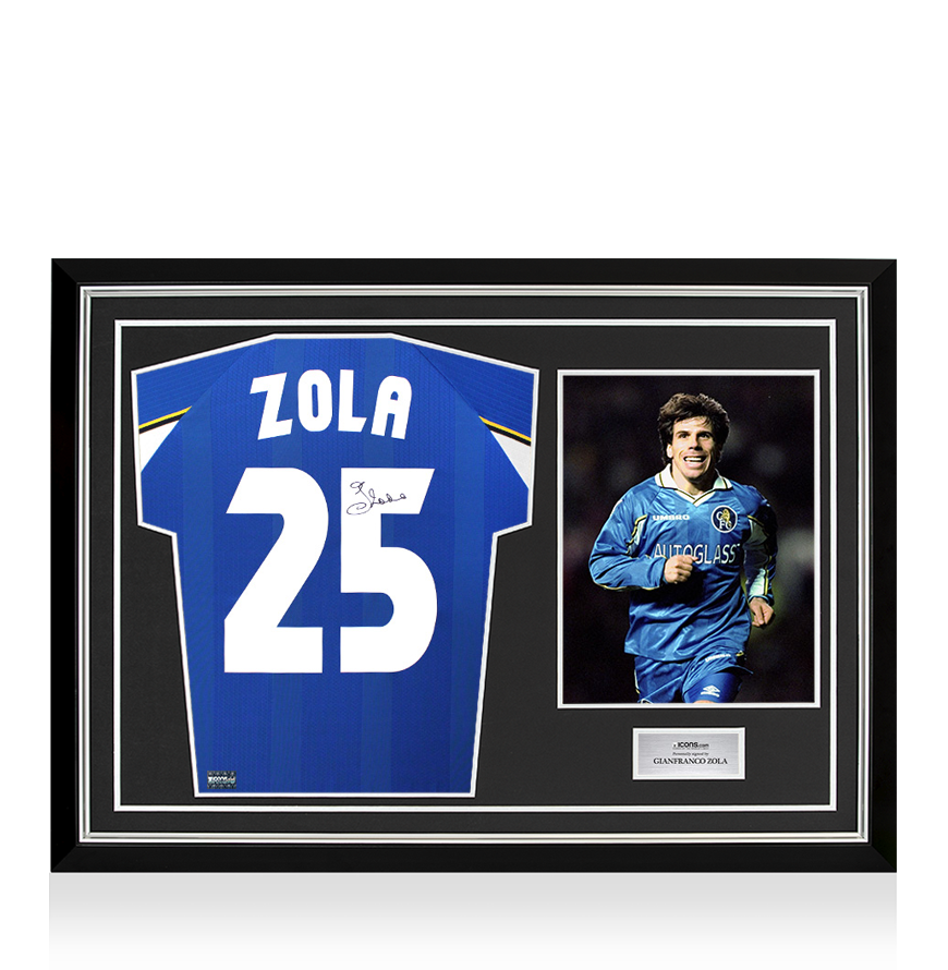 Gianfranco ZOLA 直筆サイン入りユニホー Gianfranco ZOLA 直筆サイン入りユニホー