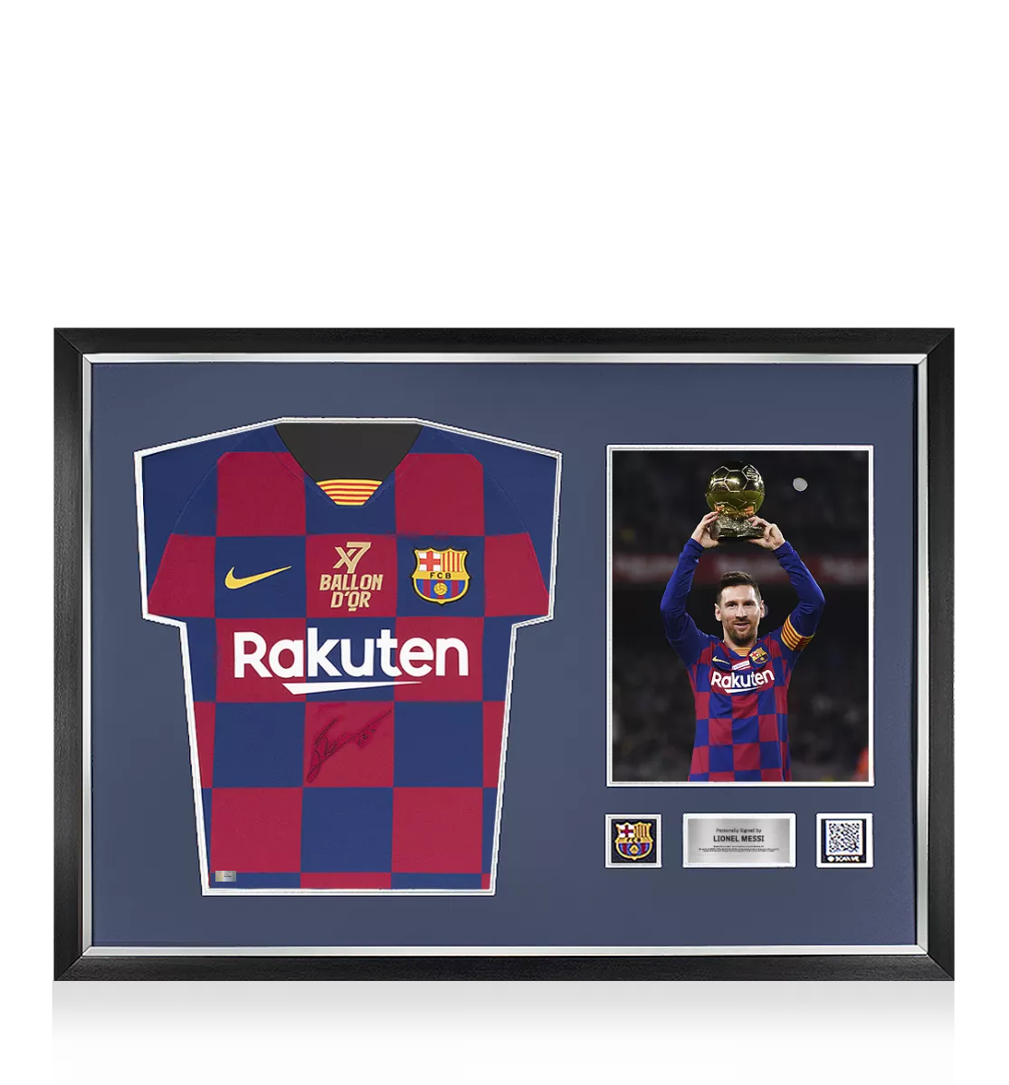 Lionel Messi Back Signed FC Barcelona Home Shirt In Classic