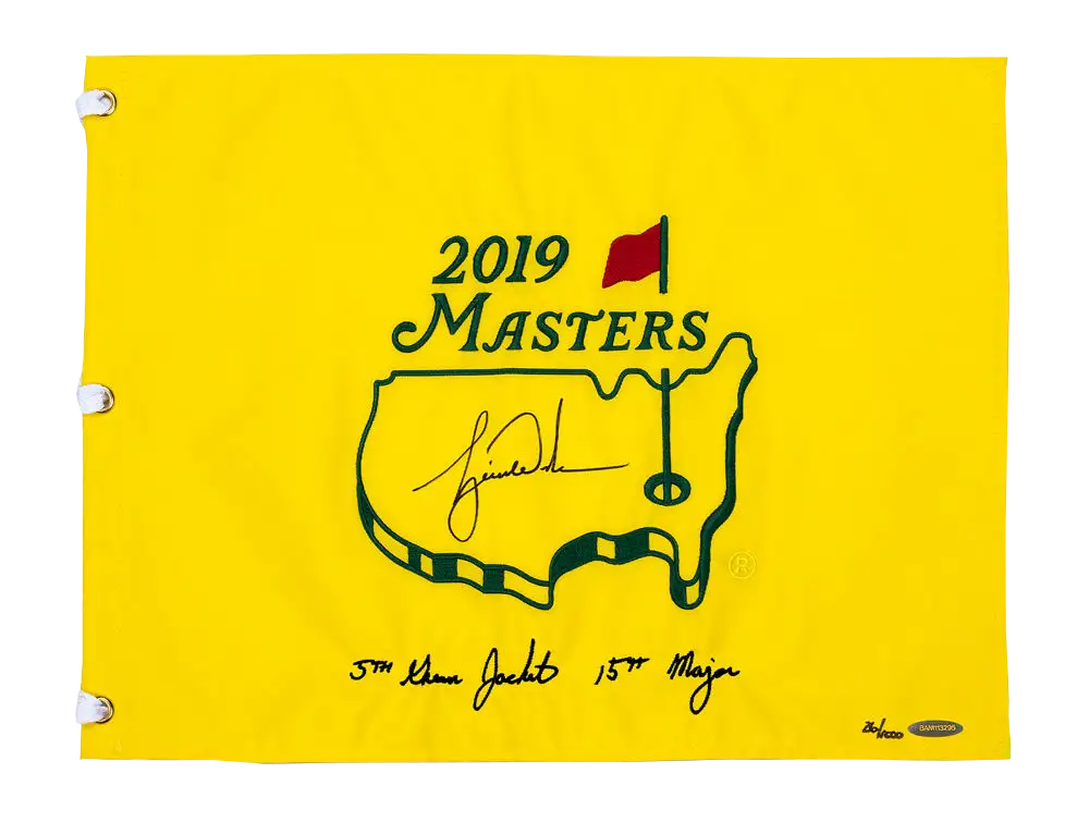 太平洋マスターズ2019 フラッグ　サイン入り Tiger Woods Signed 2019 Masters Pin Flag: 
