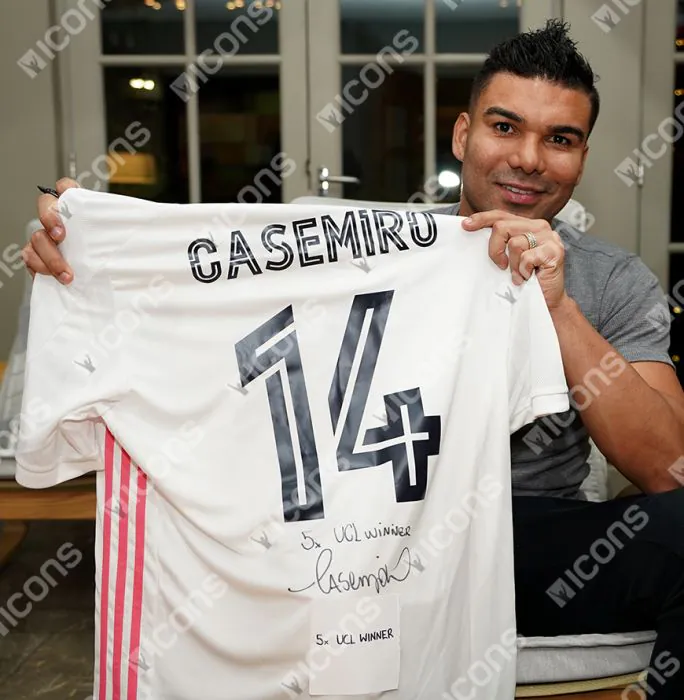 Casemiro Back Signed Real Madrid 2020-21 Home Shirt 