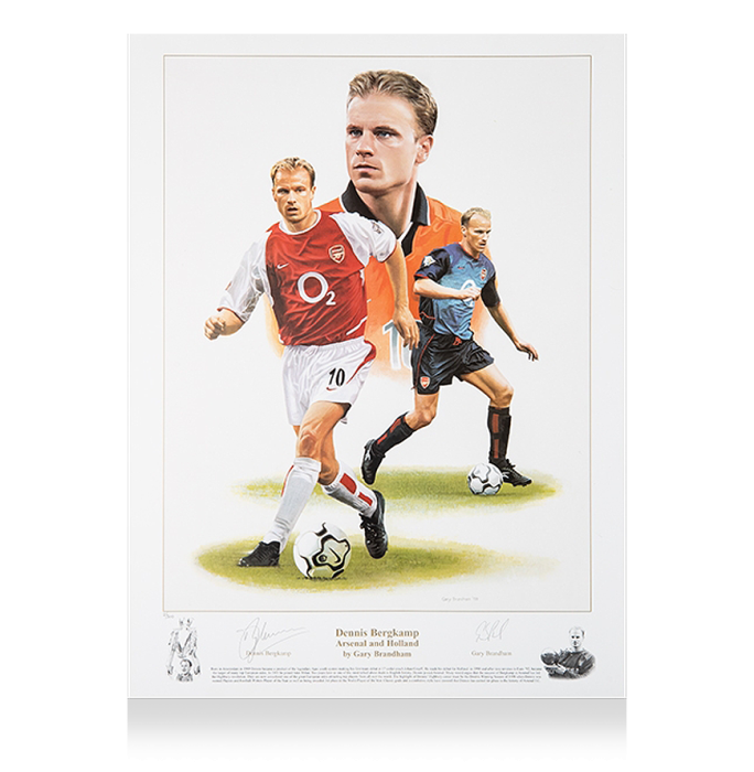 Dennis Bergkamp Signed Print: Football Legend