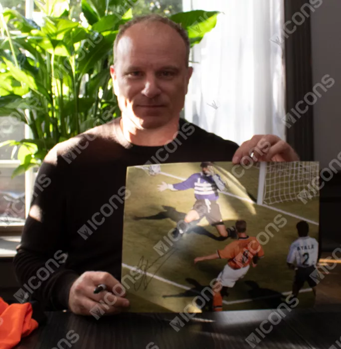 Dennis Bergkamp Signed Netherlands Photo: Iconic Goal vs Argentina Dennis Bergkamp Signed Netherlands Photo: Iconic Goal vs Argentina