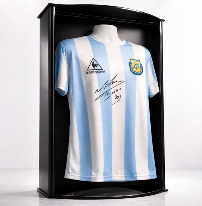 Maradona Signed Argentina 1986 Shirt | Premier Display