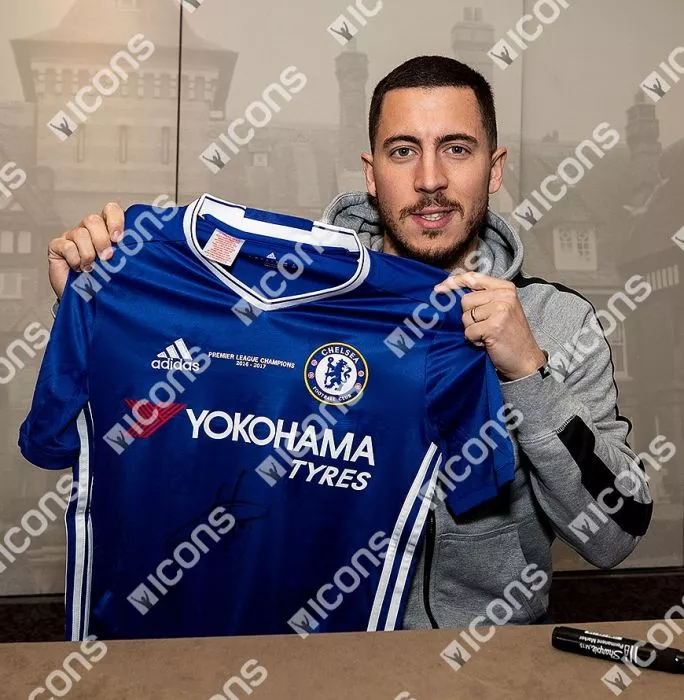 ウェア Hazard15-16Chelsea PremierLeague uniform Eden Hazard Chelsea 15/16 Away Size L adidas Jersey Original