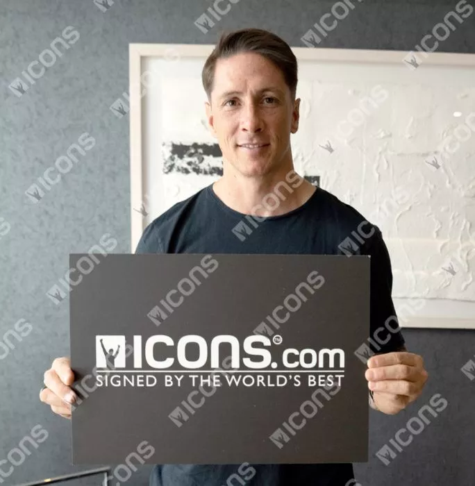 Fernando Torres Back Signed Modern Atletico Madrid Home