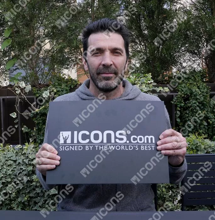 Gianluigi Buffon Front Signed Italy Icon Goalkeeper Shirt In Hero Frame: Option 1 Gianluigi Buffon Front Signed Italy Icon Goalkeeper Shirt In Hero Frame: Option 1