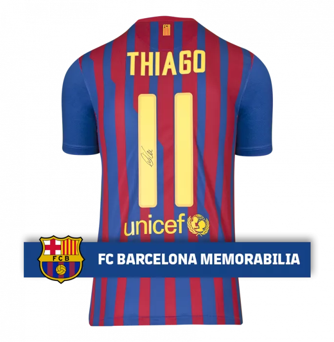 Thiago Alcantara Official FC Barcelona Back Signed and