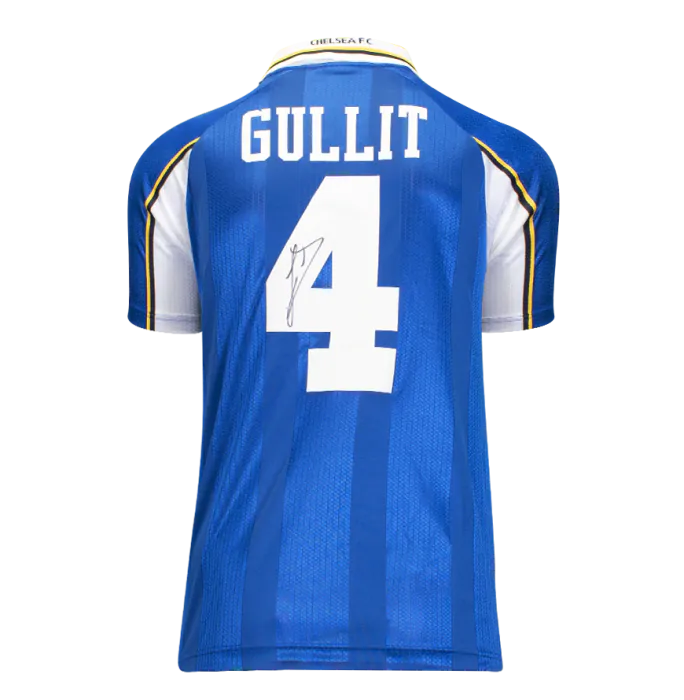Ruud Gullit Back Signed Chelsea 1998 ECWC Shirt In Deluxe Packaging