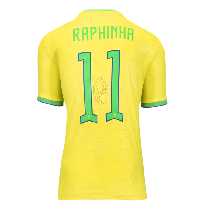 Raphinha, Brazilian soccer player, celebrating a goal with Real Madrid