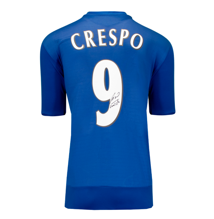 Hernan Crespo Back Signed Chelsea FC 2005-06 Home Shirt