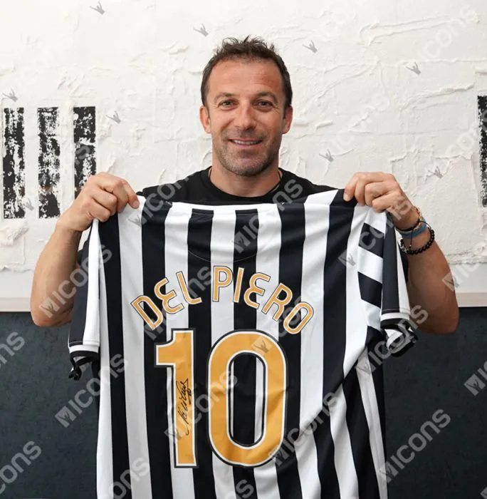 Alessandro Del Piero & Zinedine Zidane Signed Juventus Shirts In