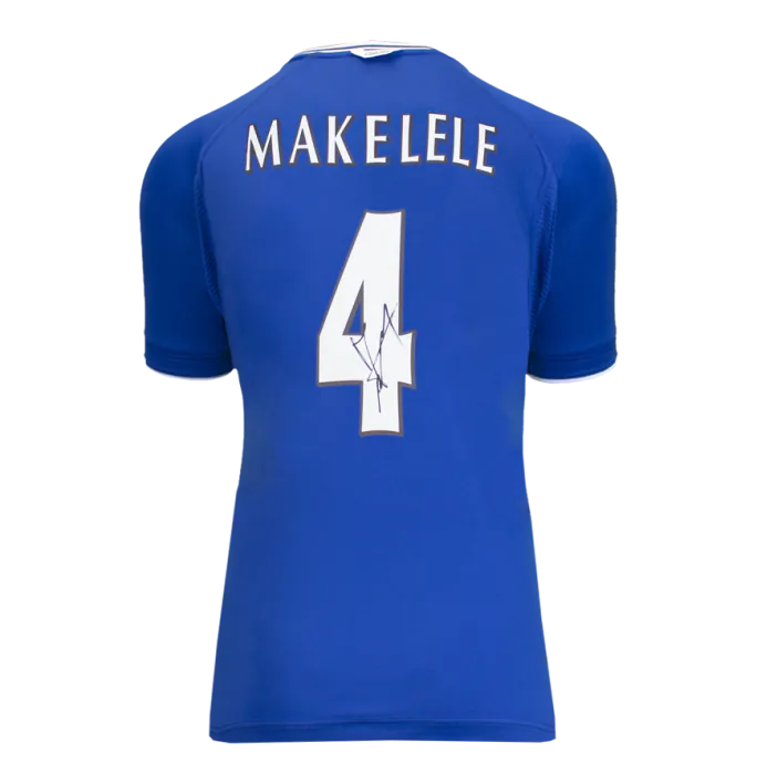 Claude Makelele Signed Retro Chelsea FC Shirt with Fan Style
