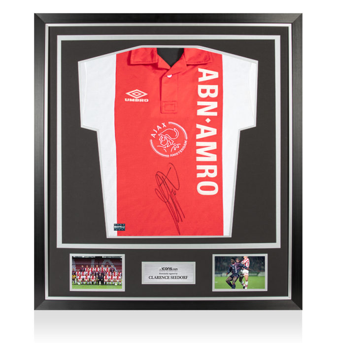 Clarence Seedorf Back Signed AFC Ajax 1993-94 Home Shirt In