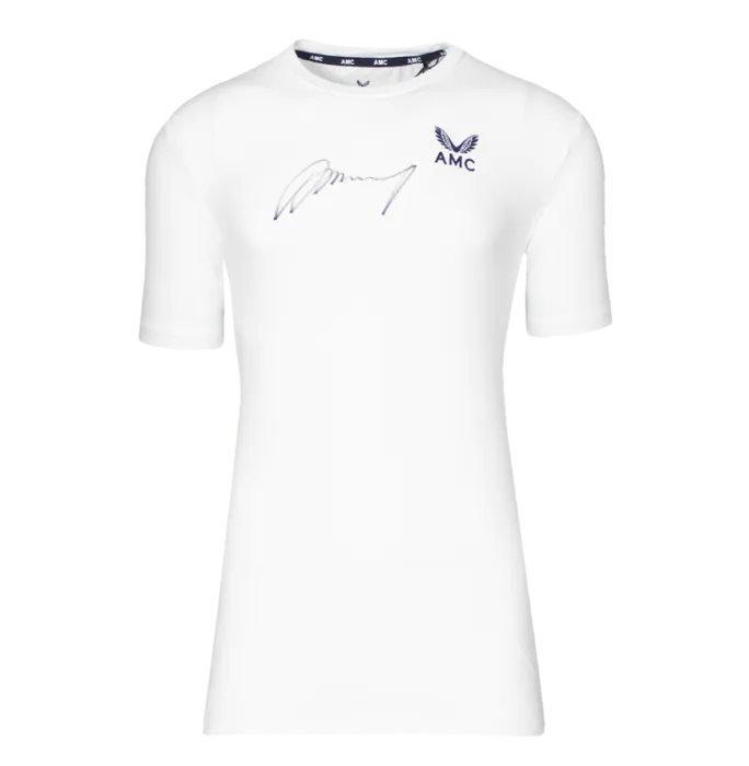 CASTORE　AMC（アンディ・マレー・コレクション）　Tシャツ　M　ホワイト Andy Murray Signed White Castore AMC Tennis Shirt In Deluxe Packaging