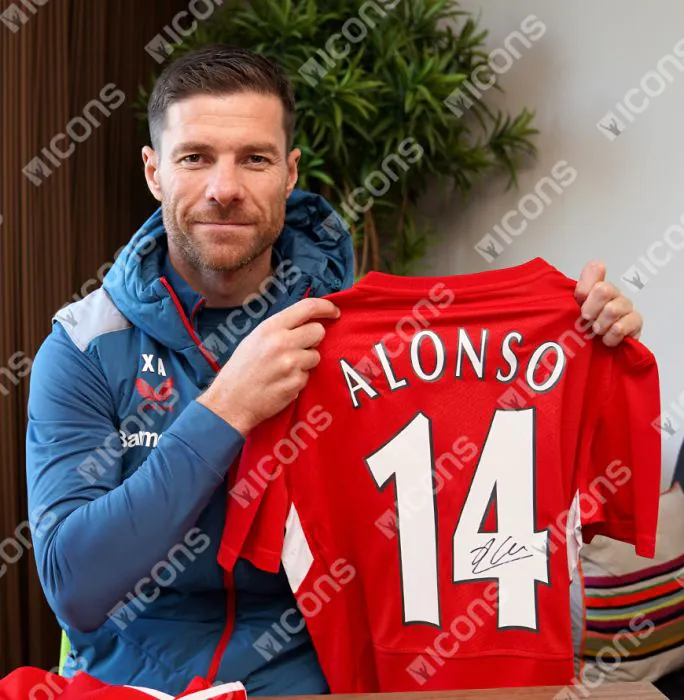 Xabi Alonso Official UEFA Champions League Back Signed and Hero