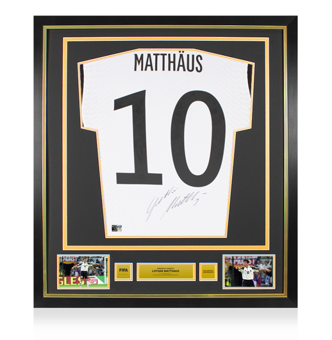 Lothar Matthaus Official FIFA World Cup™ Back Signed and Framed