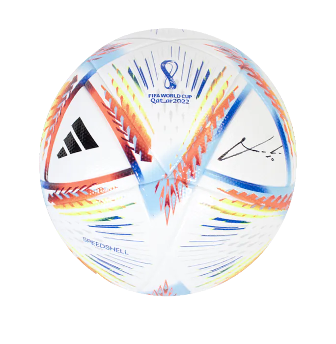 Luka Modric Signed 2022 FIFA World Cup Football In Acrylic Case