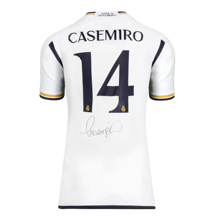 Casemiro Back Signed Real Madrid 2023-24 Home Shirt In Classic Frame