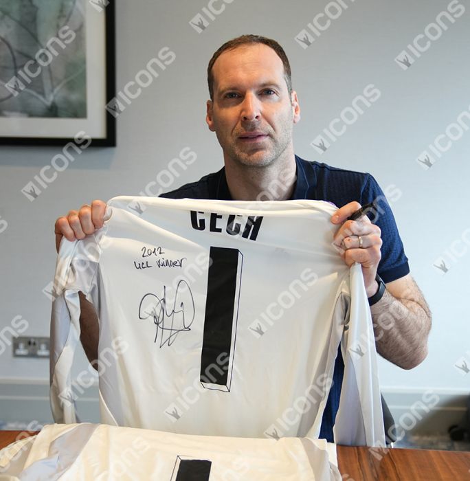 CECH サイン入り ゴールキーパーシャツ Petr Cech Back Signed Adidas TIRO Goalkeeper Shirt: UEFA Champions