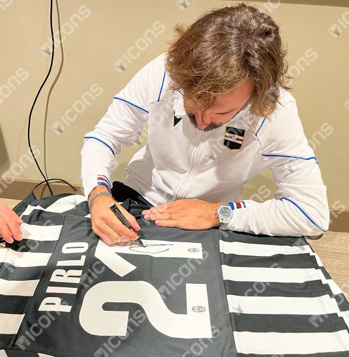 Andrea Pirlo Back Signed Juventus 2013-14 Home Shirt