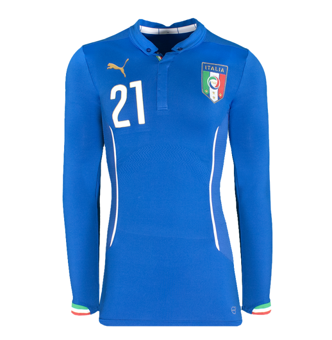ウェア 2014 Italy Shirt Pirlo Andrea Pirlo Official 2014 FIFA World Cup™ Back Signed and Framed