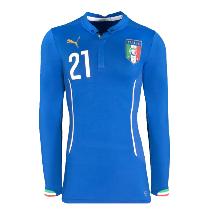 ウェア 2014 Italy Shirt Pirlo Andrea Pirlo Official 2014 FIFA World Cup™ Back Signed and Hero