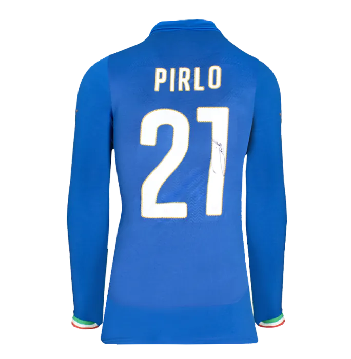 ウェア 2014 Italy Shirt Pirlo Andrea Pirlo Official 2014 FIFA World Cup™ Back Signed and Hero