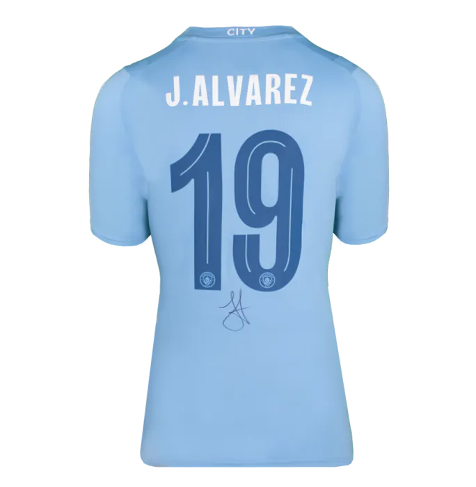 Buy Julian Alvarez Back autographed Manchester City 2023-24 Home
