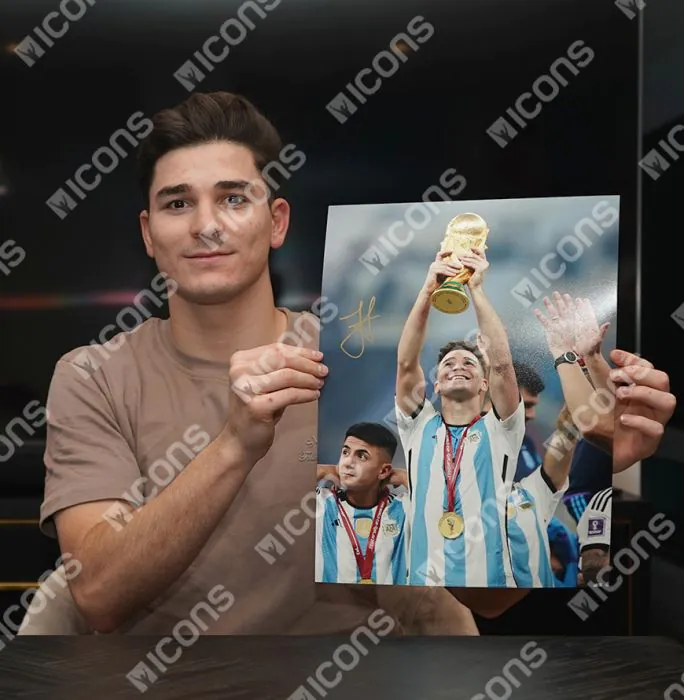 Julian Alvarez Official 2022 FIFA World Cup™ Signed and Framed