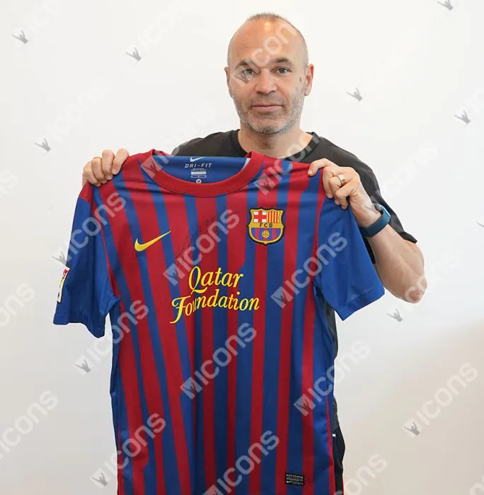 Andres Iniesta Official UEFA Champions League Front Signed and Framed ...