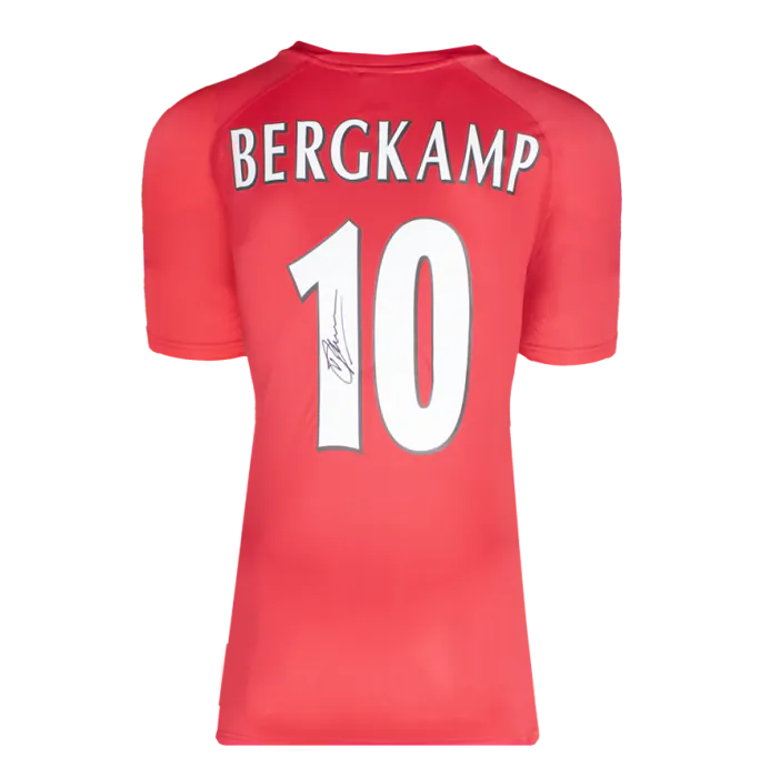 Maillot Arsenal 2023-24 Signé Par DENNIS BERGKAMP - Cadré Sous Verre - Certifié