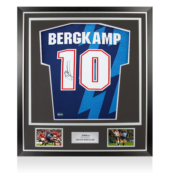 Dennis Bergkamp Back Signed Arsenal 05/75シリ Dennis Bergkamp 直筆