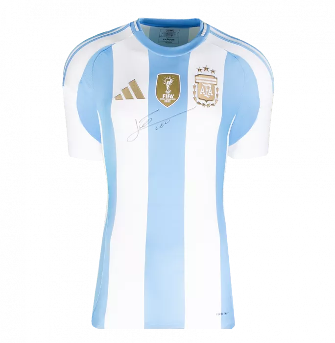 Lionel Messi Official FIFA World Cup™ Front Signed and Hero