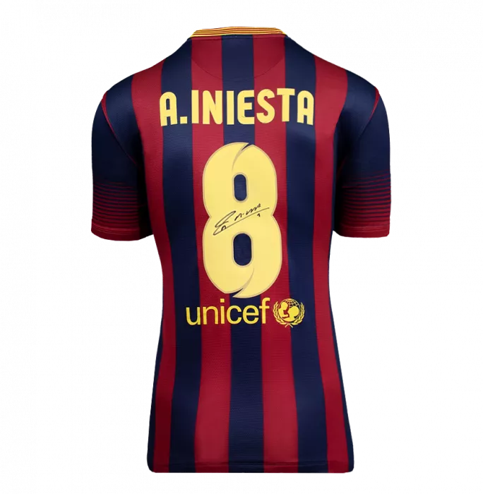 Andres Iniesta Official UEFA Champions League Back Signed