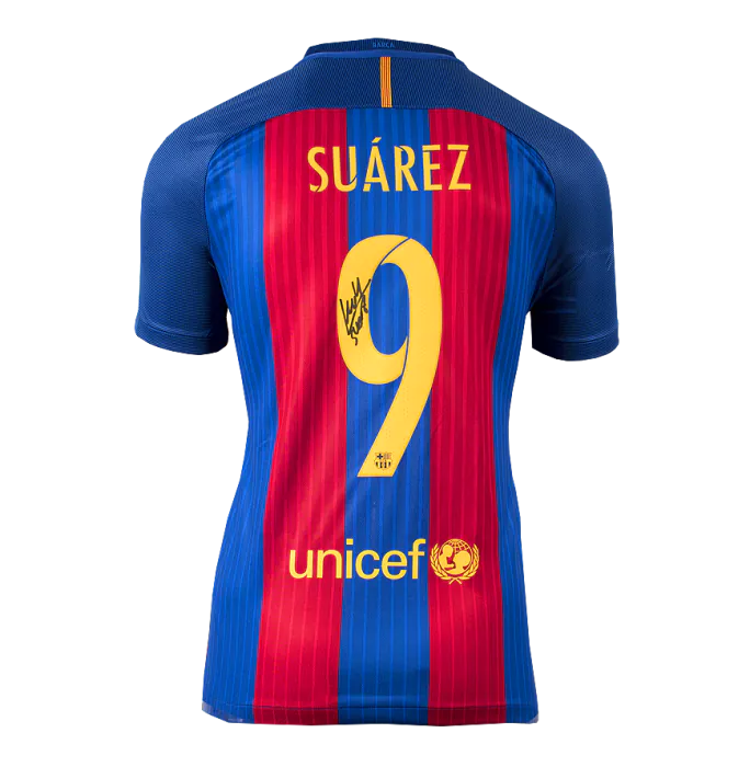 pre-framed Luis Suarez Official FC Barcelona Back Signed and Framed ...