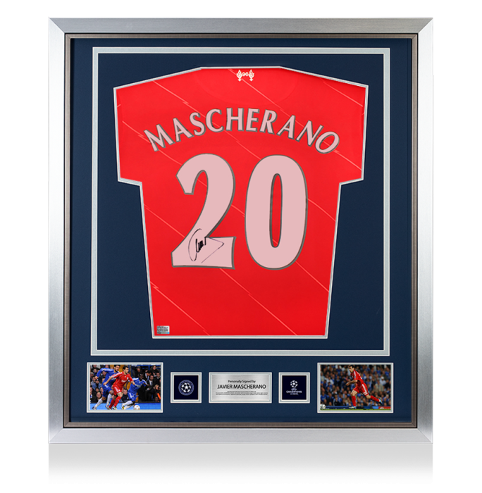 Photo Signée Javier Mascherano (Liverpool) - But Contre Everton - Certification Private Signings