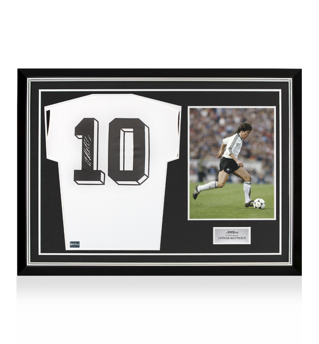 Lothar Matthaus Back Signed Germany Modern Home Shirt In Hero