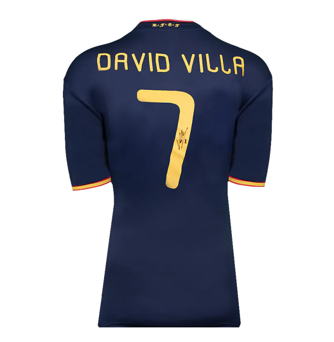 David Villa Official 2010 FIFA World Cup™ Back Signed and Framed
