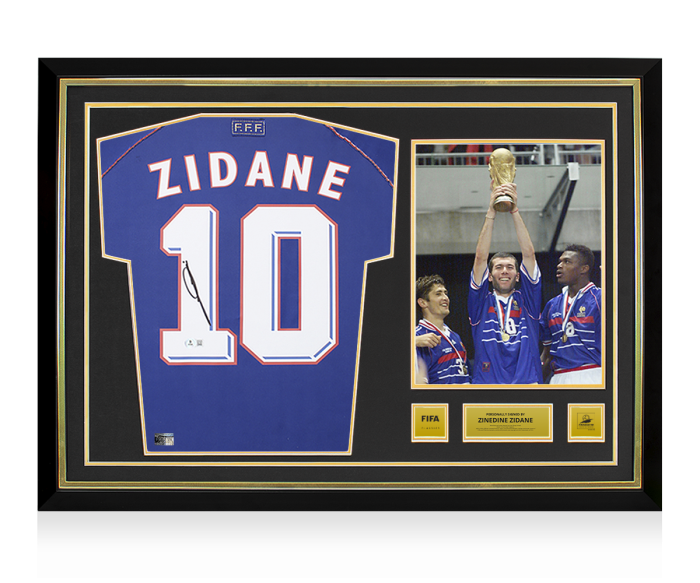 Zinedine Zidane Official 1998 FIFA World Cup™ Back Signed and Hero