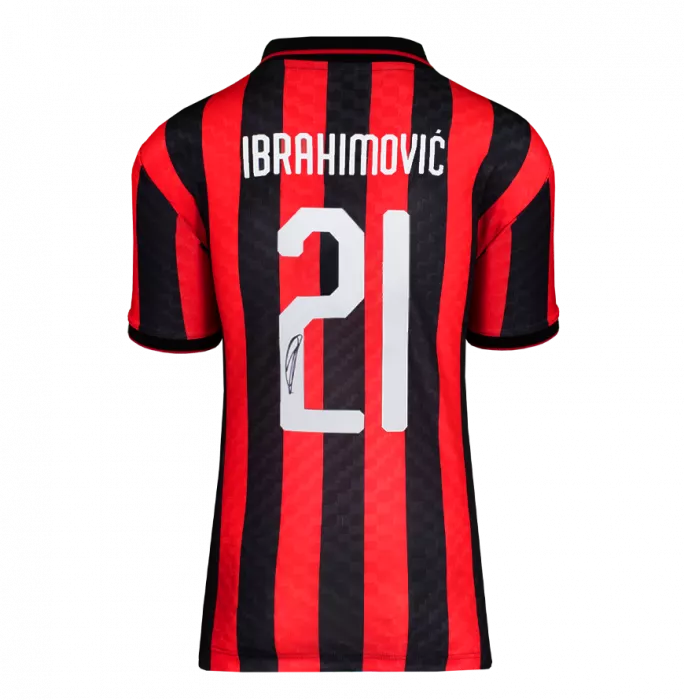 Zlatan Ibrahimovic Official AC Milan Back Signed and Framed