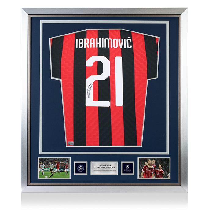 Zlatan Ibrahimovic Official UEFA Champions League Back Signed and
